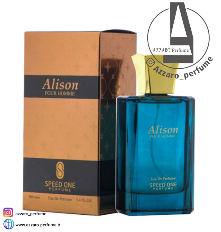 ادکلن مردانه Alison برند اسپید وان Speed One رایحه Versace Eros حجم 100 میل-فروشگاه اینترنتی آرایشی بهداشتی آزارو