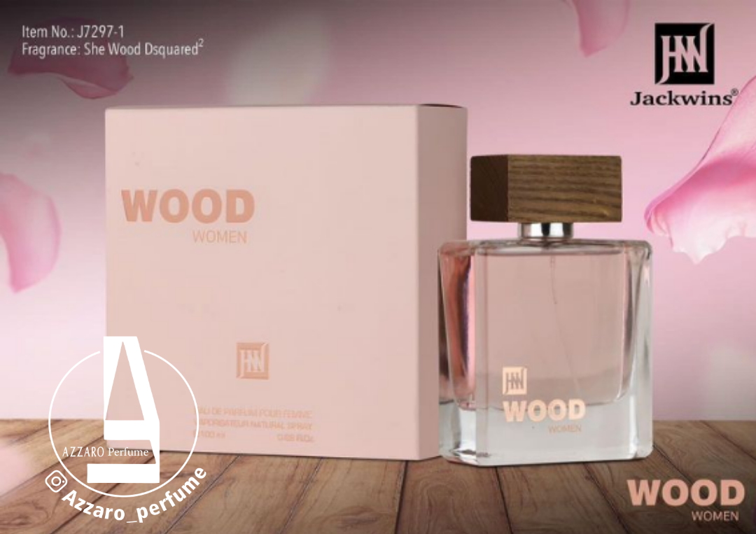 ادکلن زنانه دیسکوارد شی وود جانوین وود صورتی (Johnwin Jackwins DSQUARED² She Wood) حجم 100 میل-فروشگاه اینترنتی آرایشی بهداشتی آزارو