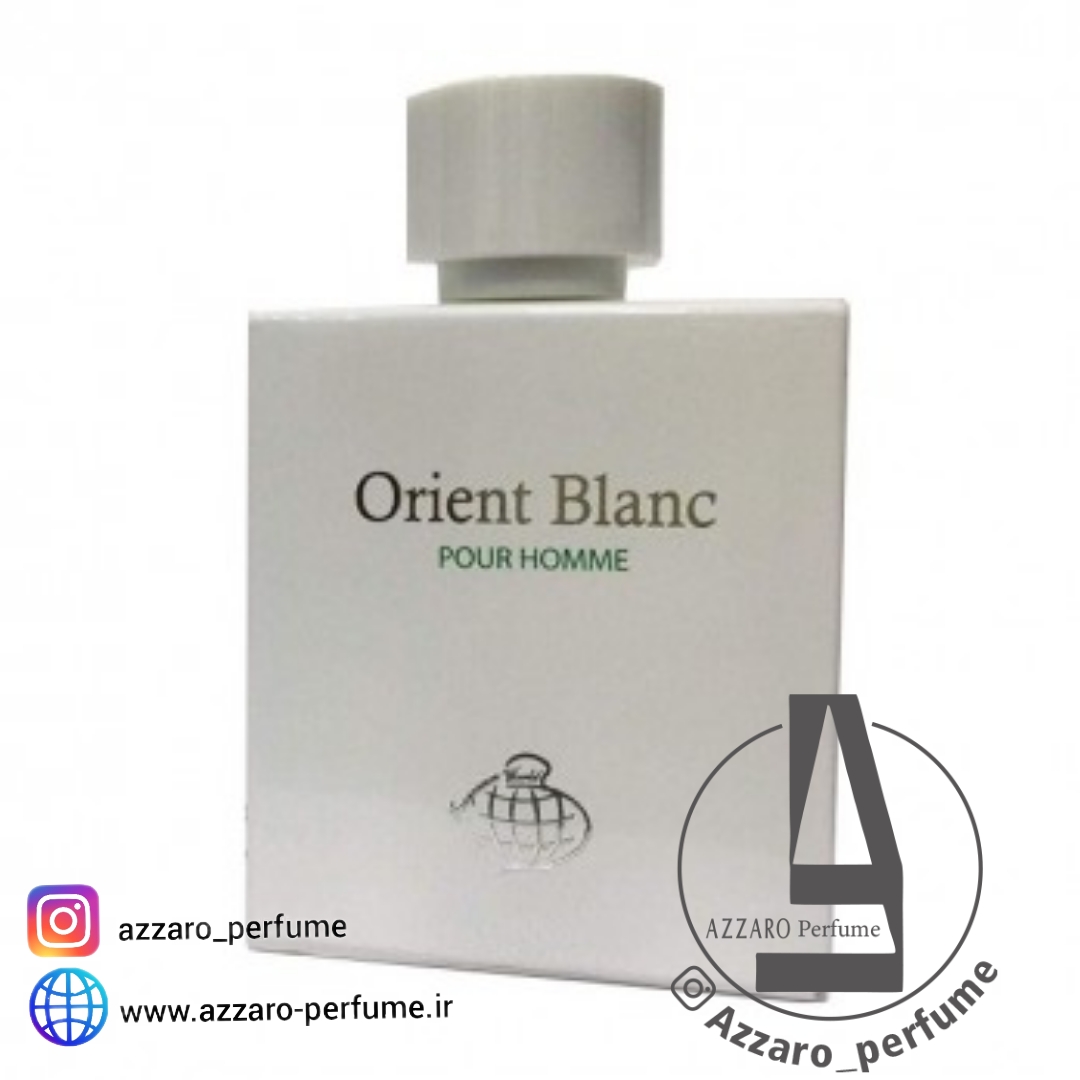 ادکلن مردانه فرگرانس ورد Orient Blanc رایحه لاگوست سفید حجم ۱۰۰ میل-فروشگاه اینترنتی آرایشی بهداشتی آزارو