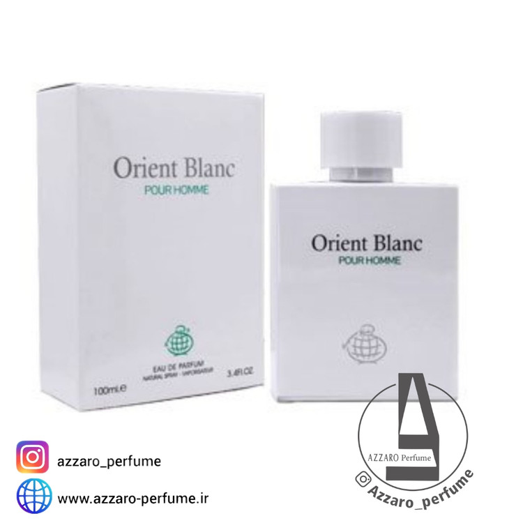 ادکلن مردانه فرگرانس ورد Orient Blanc رایحه لاگوست سفید حجم ۱۰۰ میل-فروشگاه اینترنتی آرایشی بهداشتی آزارو