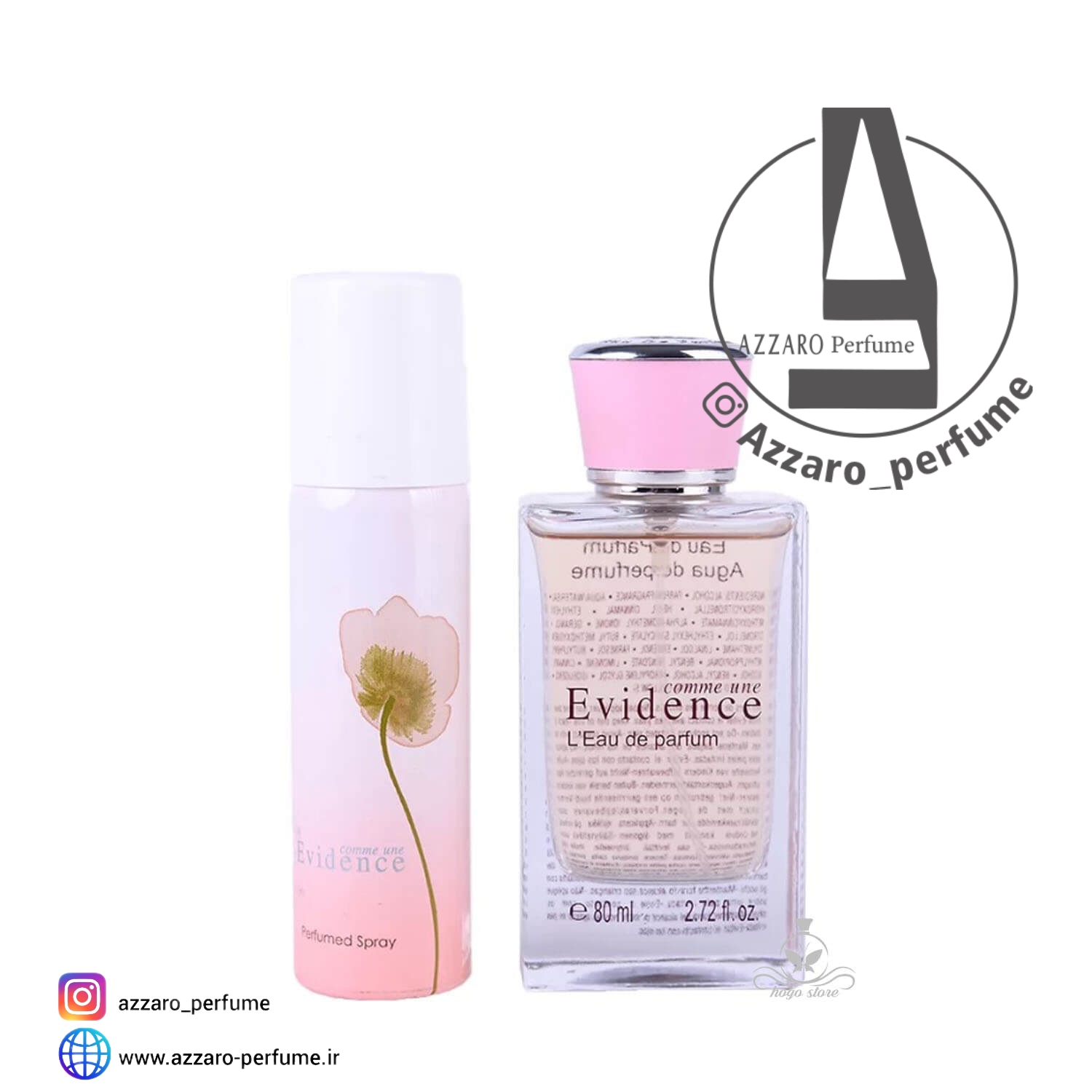 ادکلن اویدنس زنانه (رایحه ایو روشه اویدنس) فرگرانس ورد حجم 80 میل -فروشگاه اینترنتی آرایشی بهداشتی آزارو