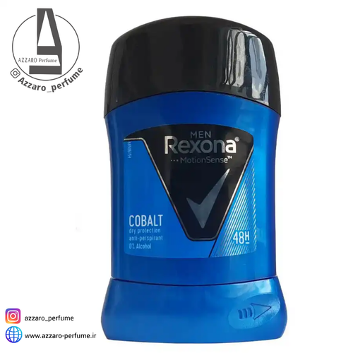 استیک مردانه رکسونا ضد تعریق جامد کوبالت درای 48 ساعته حجم 40 میل دو لیبل اصل -فروشگاه اینترنتی آرایشی بهداشتی آزارو