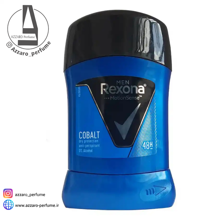 استیک مردانه رکسونا ضد تعریق جامد کوبالت درای 48 ساعته حجم 40 میل دو لیبل اصل -فروشگاه اینترنتی آرایشی بهداشتی آزارو