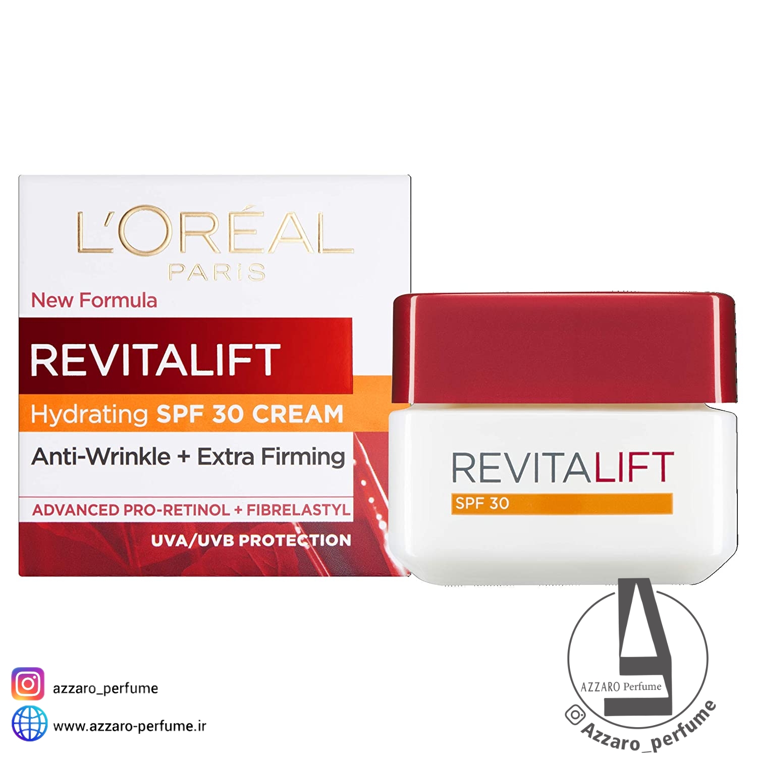 کرم ضد چروک روز لورال پاریس مدل Revitalift با SPF30 حجم 50 میل_فروشگاه اینترنتی آرایشی بهداشتی آزارو در شیراز