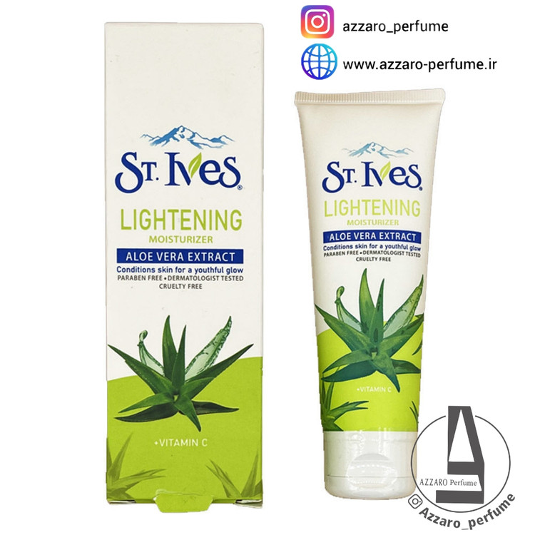 کرم مرطوب کننده و روشن کننده سینت ایوز حاوی عصاره آلوئه ورا حجم 90 گرم_فروشگاه اینترنتی آرایشی بهداشتی آزارو در شیراز