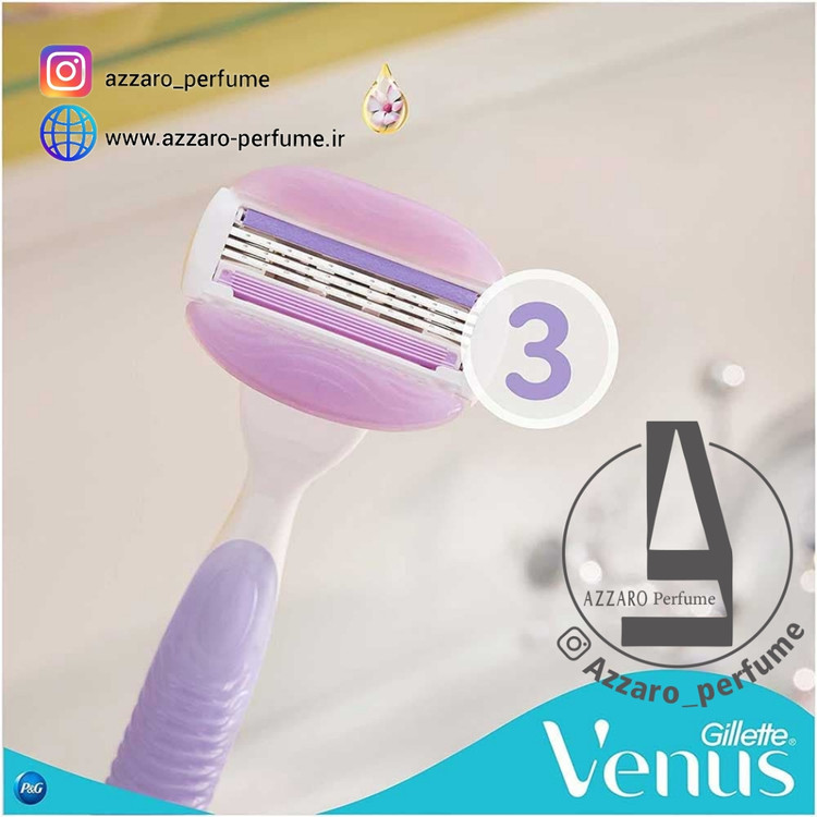 خودتراش 3 تیغه همراه با 2 سری Comfortglide ونوس ژیلت (اورجینال) -فروشگاه اینترنتی آرایشی بهداشتی آزارو