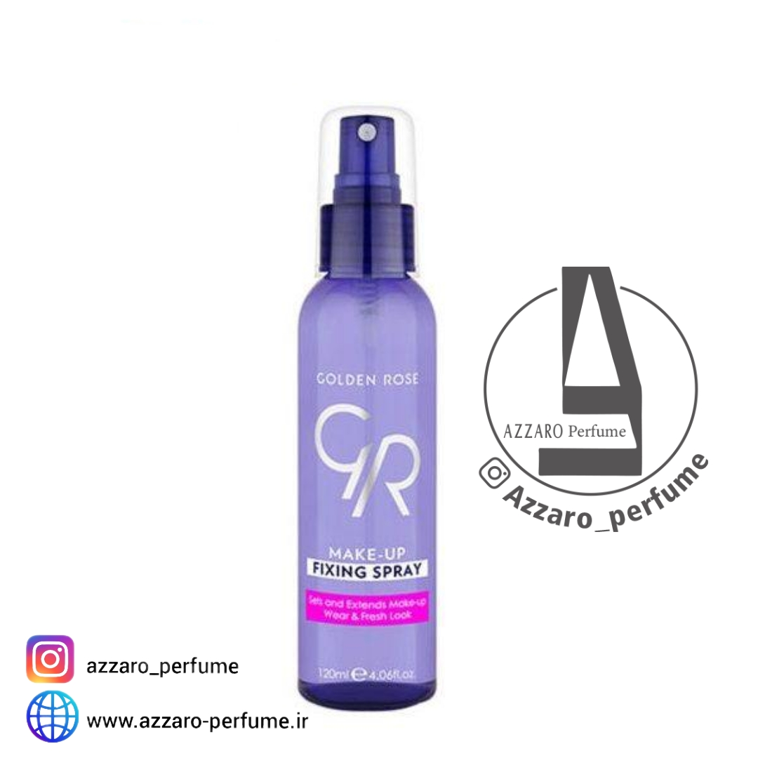 اسپری تثبیت کننده آرایش گلدن رز مدل Fixing حجم 120 میل -فروشگاه اینترنتی آرایشی بهداشتی آزارو