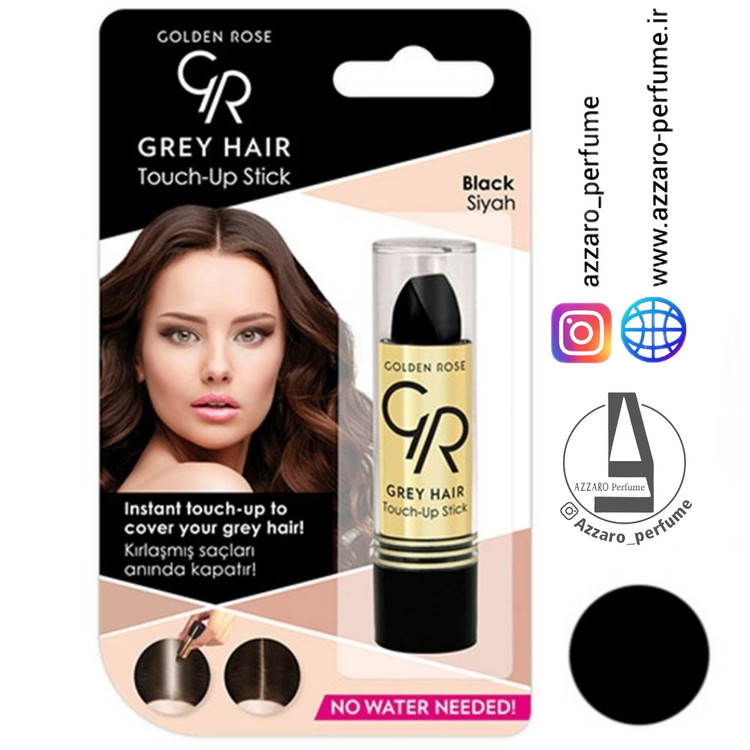 استیک پوشاننده موهای سفید گلدن رز رنگ مشکی black_فروشگاه اینترنتی آرایشی بهداشتی آزارو در شیراز