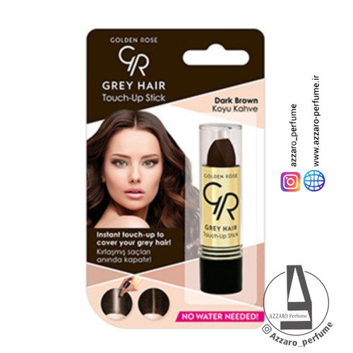 استیک پوشاننده موهای سفید گلدن رز رنگ قهوه ای تیره Dark Brown_فروشگاه اینترنتی آرایشی بهداشتی آزارو در شیراز