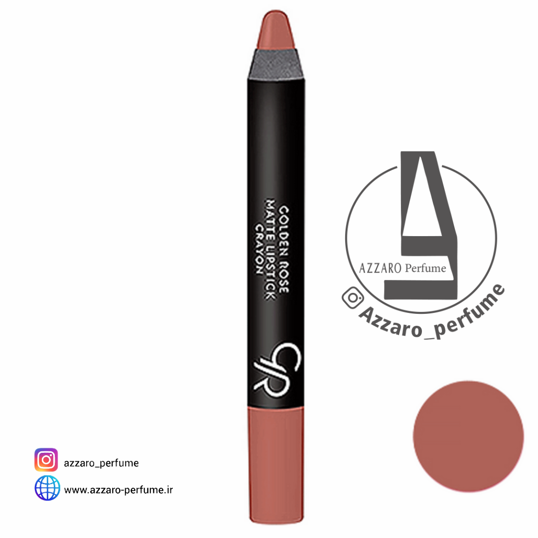 رژ لب مدادی مات گلدن رز کرایون Golden Rose Crayon شماره 18 -فروشگاه اینترنتی آرایشی بهداشتی آزارو