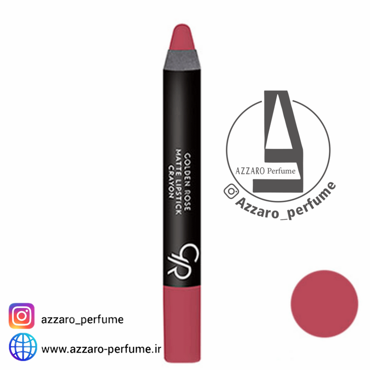 رژ لب مدادی مات گلدن رز کرایون Golden Rose Crayon شماره 11 سرخ خجالتی -فروشگاه اینترنتی آرایشی بهداشتی آزارو
