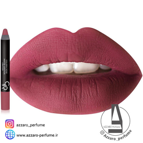 رژ لب مدادی مات گلدن رز کرایون Golden Rose Crayon شماره 8 قرمز شرابی -فروشگاه اینترنتی آرایشی بهداشتی آزارو