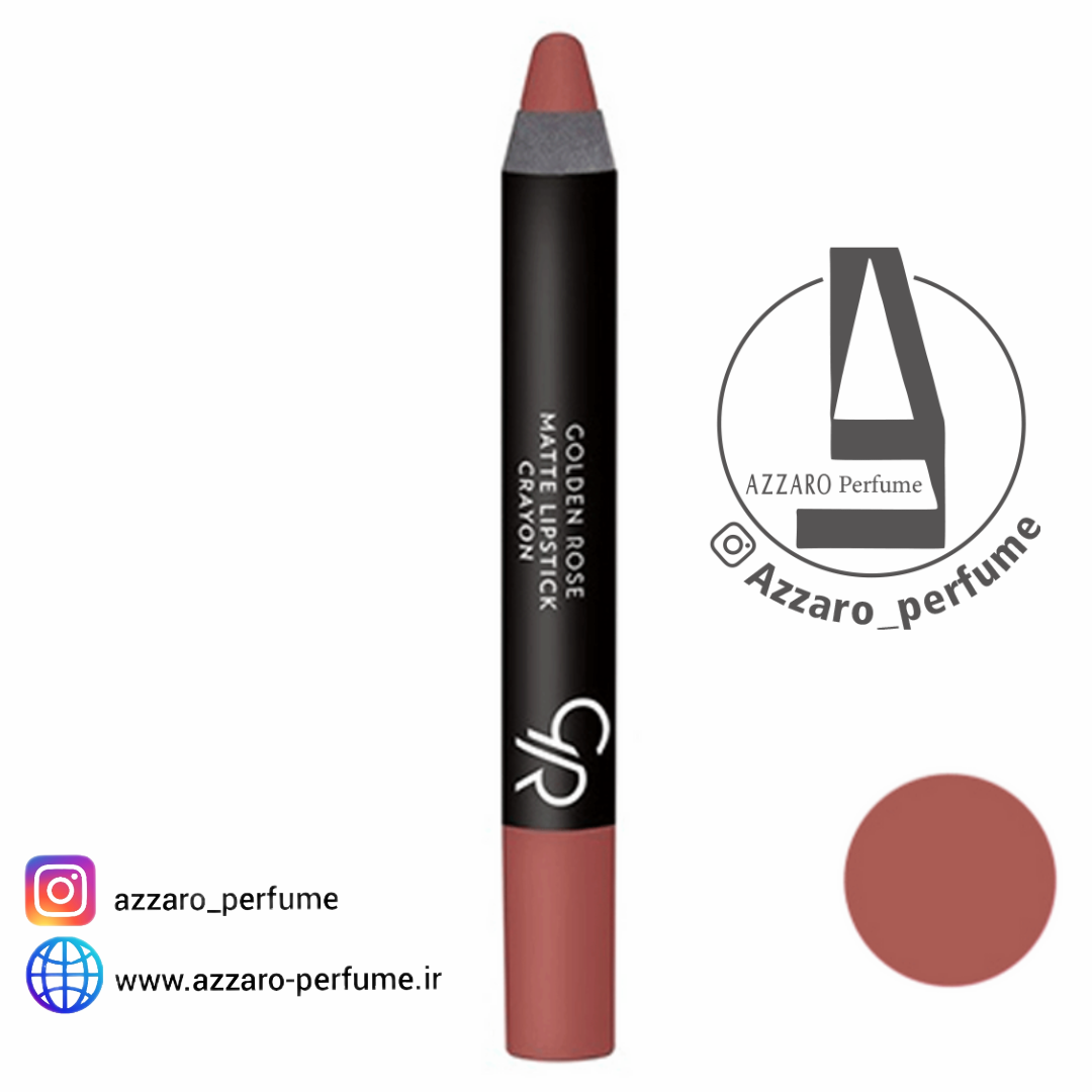 رژ لب مدادی مات گلدن رز کرایون Golden Rose Crayon شماره 21-فروشگاه اینترنتی آرایشی بهداشتی آزارو