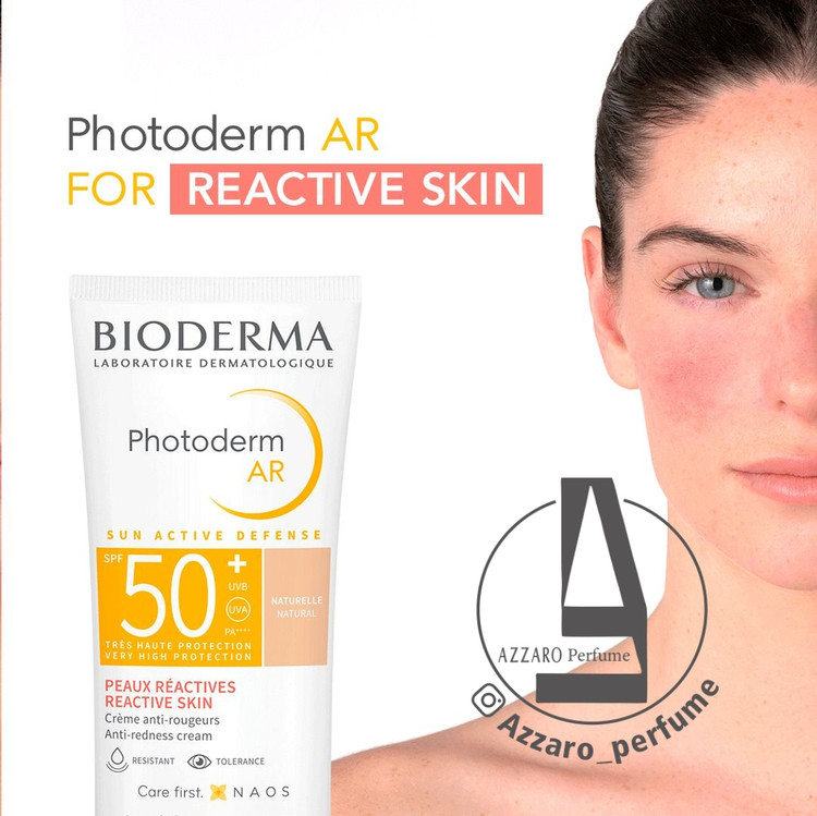 ضد آفتاب رنگی بایودرما مدل Photoderm AR SPF +50 مخصوص پوست های حساس و مستعد قرمزی حجم 50 میل_فروشگاه اینترنتی آرایشی بهداشتی آزارو در شیراز
