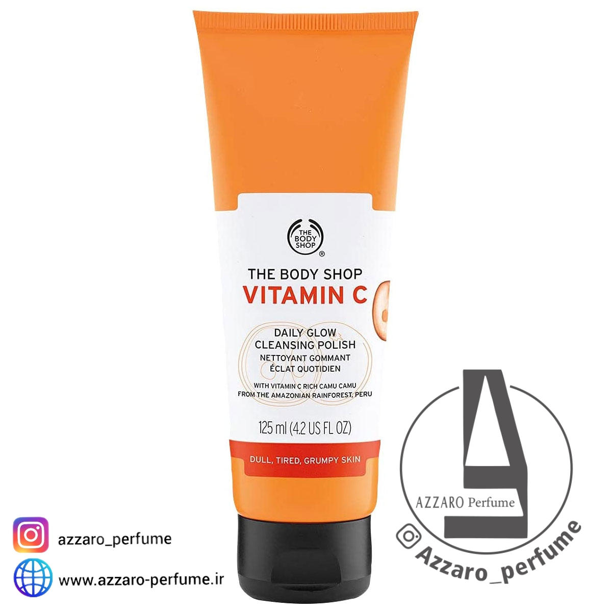 لایه بردار و شوینده ویتامین سی بادی شاپ 125 میل-فروشگاه اینترنتی آرایشی بهداشتی آزارو