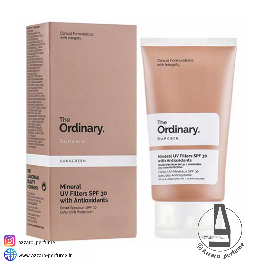 کرم ضد آفتاب بی رنگ مینرال اوردینری The Ordinary حجم 50 میل_فروشگاه اینترنتی آرایشی بهداشتی آزارو در شیراز