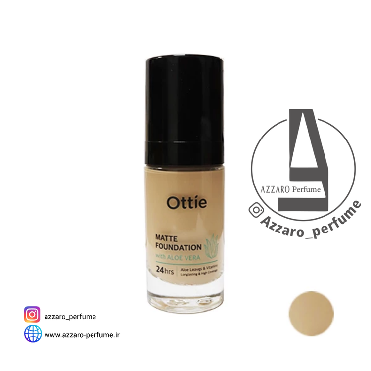 کرم پودر اوتی ottie مدل 24 ساعته شماره 100 حجم 30 میل-فروشگاه اینترنتی آرایشی بهداشتی آزارو