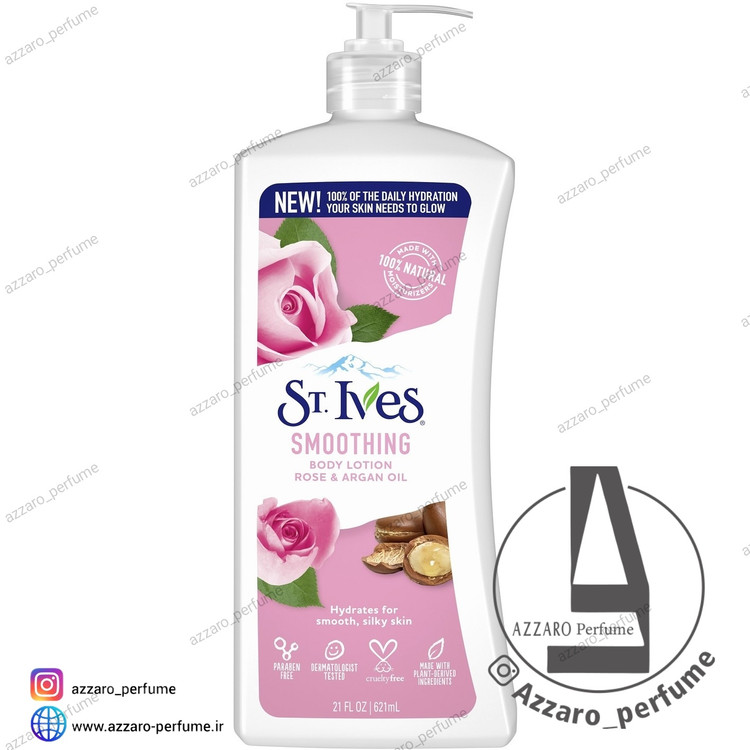 لوسیون بدن سنت ایوز St.Ives مدل رز و روغن آرگان حجم 621 میل-اینترنتی آرایشی بهداشتی آزارو در شیراز