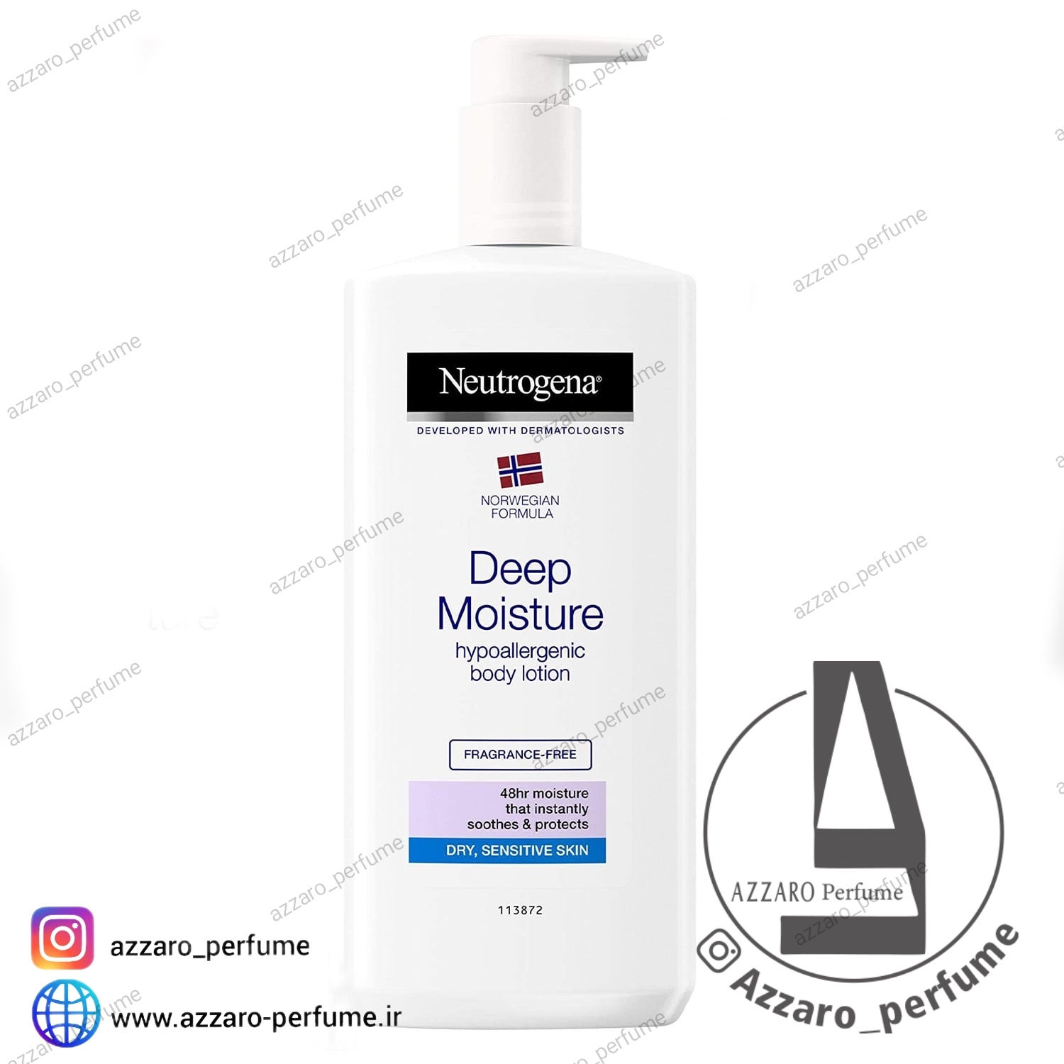 لوسیون بدن Deep Moisture نوتروژینا حجم 400 میل-فروشگاه اینترنتی آرایشی بهداشتی آزارو