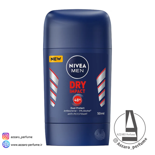 استیک ضد تعریق مردانه درای ایمپکت نیوا DRY IMPACT حجم 50 میل-فروشگاه اینترنتی آرایشی بهداشتی آزارو
