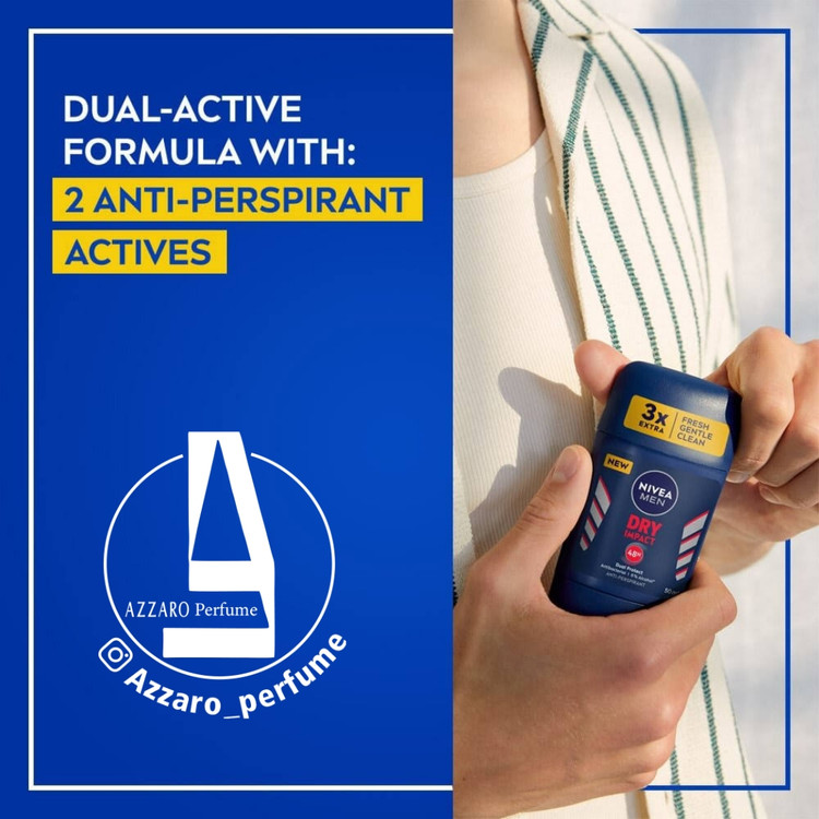 استیک ضد تعریق مردانه درای ایمپکت نیوا DRY IMPACT حجم 50 میل-فروشگاه اینترنتی آرایشی بهداشتی آزارو