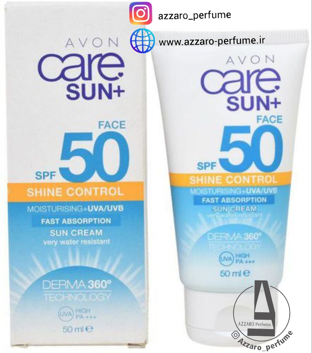 ضدآفتاب کنترل چربی و مات کننده آون AVON sun care spf 50 حجم 50میل_فروشگاه اینترنتی آرایشی بهداشتی آزارو در شیراز‌