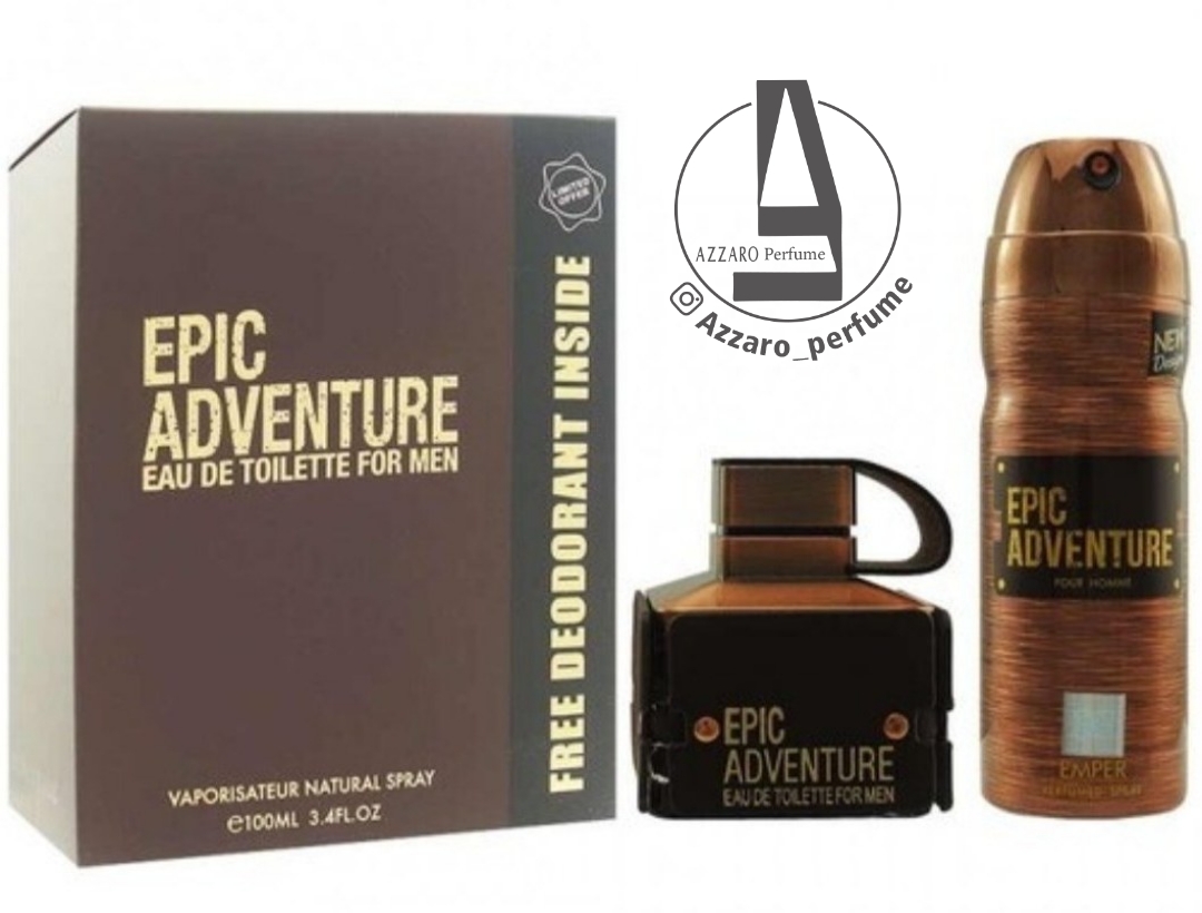 ست ادکلن مردانه امپر مدل اپیک ادونچر همراه با اسپری حجم 100 میل _فروشگاه اینترنتی آرایشی بهداشتی آزارو در شیراز_ارسال به سراسر ایران_تخفیف ویژه_به همراه لیست قیمت