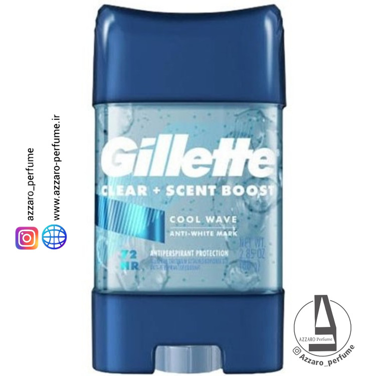 استیک دانه دار ژیلت مدل CLEAR+SCENT BOOST COOLWAVE حجم 80 گرم_فروشگاه اینترنتی آرایشی بهداشتی آزارو در شیراز