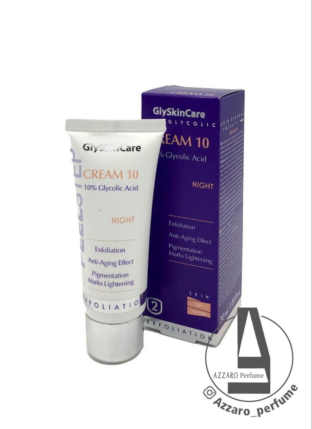 کرم لایه بردار GlySkinCare با اسید گلیکولیک حجم 30 میل_فروشگاه اینترنتی آرایشی بهداشتی آزارو