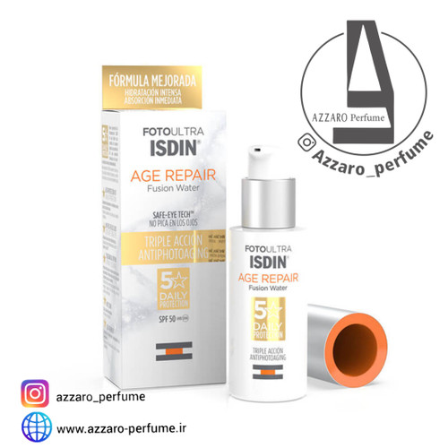 ضد آفتاب ایزدین AGE REPAIR فیوژن واتر(ضد چروک و پیری) حجم 50 میل-فروشگاه اینترنتی آرایشی بهداشتی آزارو در شیراز