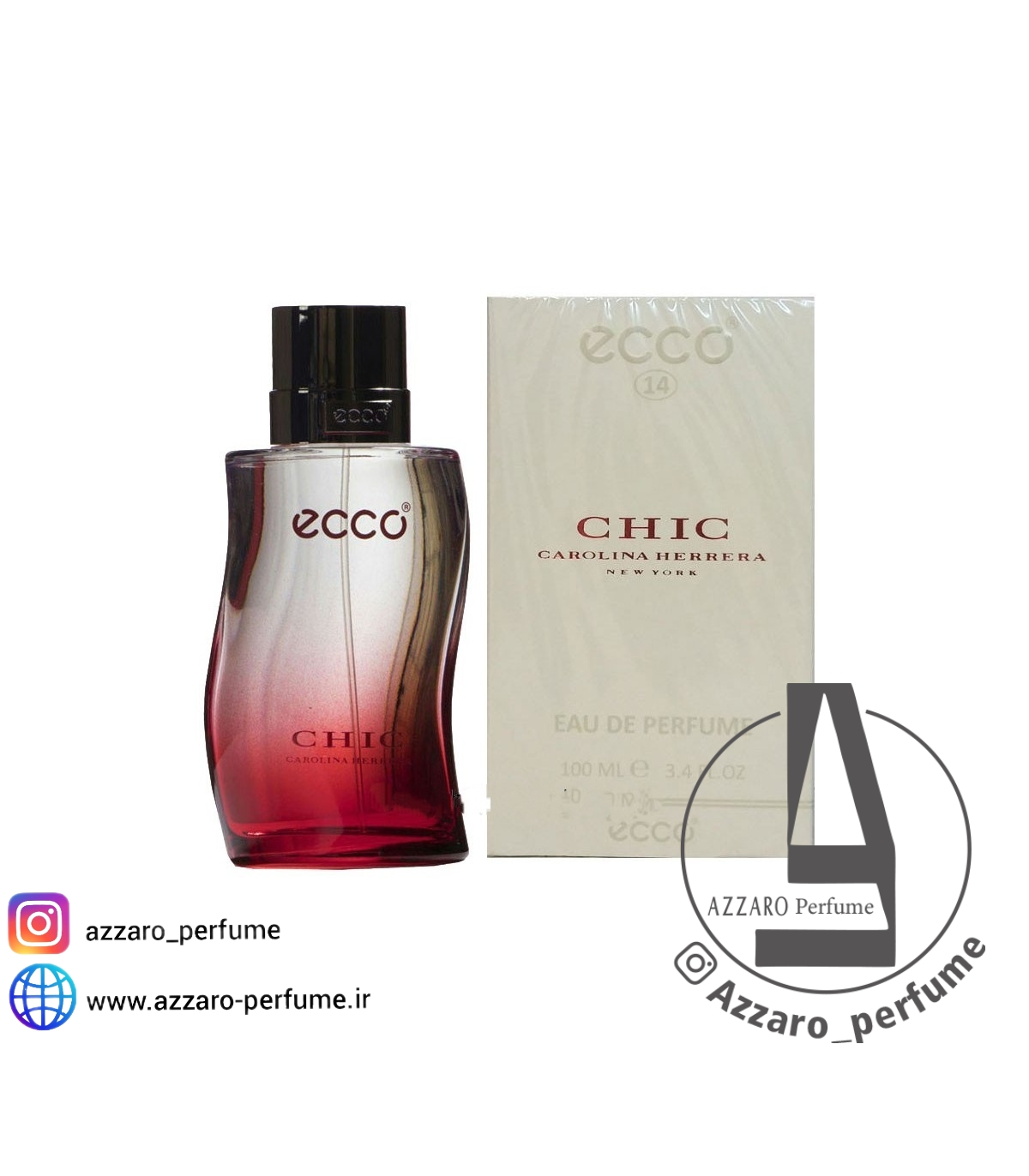 ادکلن زنانه چیک CHIC برند اکو مدل CHIC Carolina Herrera NEW YORK حجم 100 میل-فروشگاه اینترنتی آرایشی و بهداشتی آزارو در شیراز