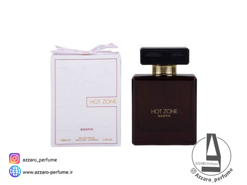 ادکلن زنانه هات زون اکزوتیک برند فرگرانس ورد حجم 100 میل-فروشگاه اینترنتی آرایشی و بهداشتی آزارو در شیراز