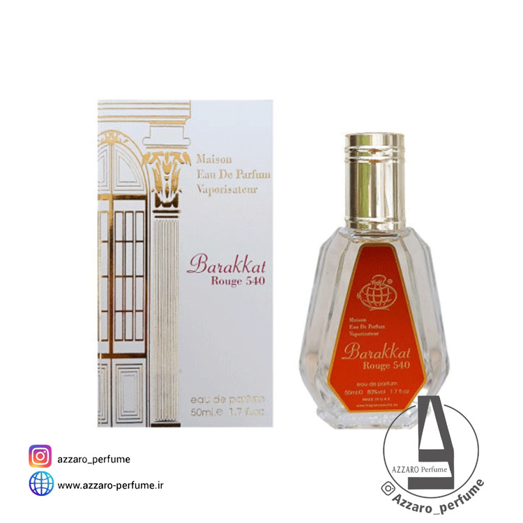 ادکلن باراکات رژ برند فرگرانس ورد حجم 50 میل-فروشگاه اینترنتی آرایشی و بهداشتی آزارو در شیراز