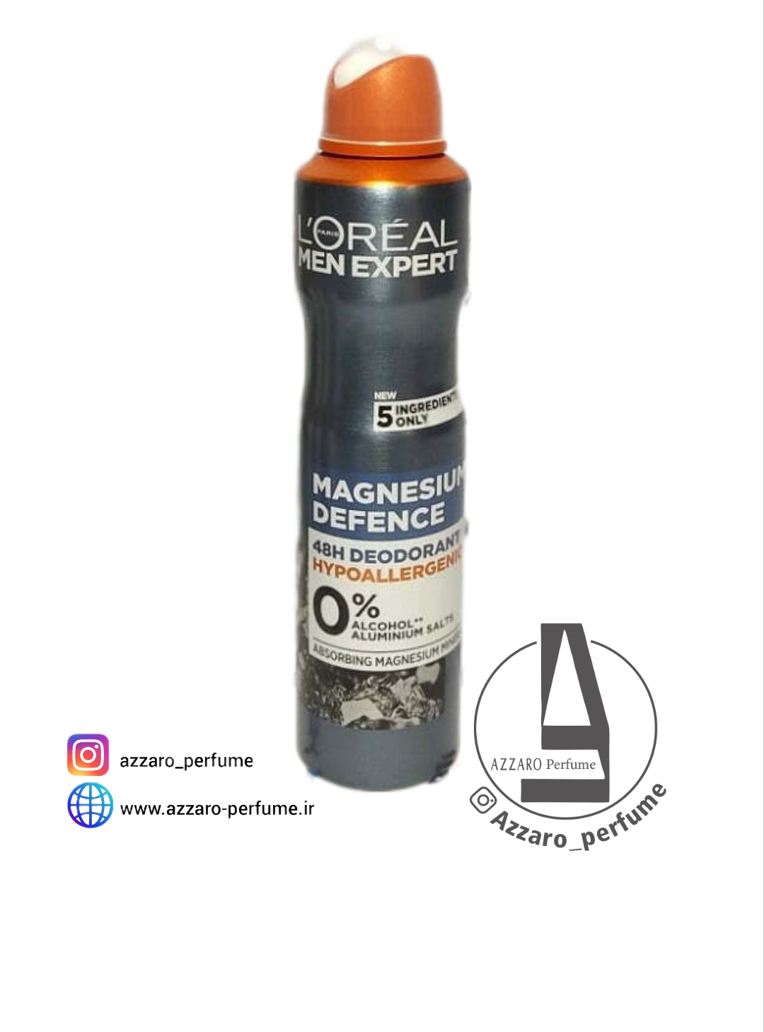 اسپری دئودورانت لورآل LOREAL مدل MAGNESIUM DEFENCE حجم 250 میل-فروشگاه اینترنتی آرایشی و بهداشتی آزارو در شیراز