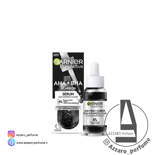 سرم لایه بردار زغال گارنیر حاوی AHA + BHA حجم 30 میل-فروشگاه اینترنتی آرایشی و بهداشتی آزارو در شیراز