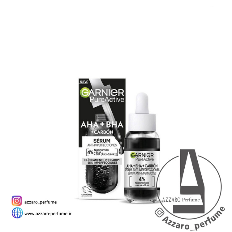 سرم لایه بردار زغال گارنیر حاوی AHA + BHA حجم 30 میل-فروشگاه اینترنتی آرایشی و بهداشتی آزارو در شیراز