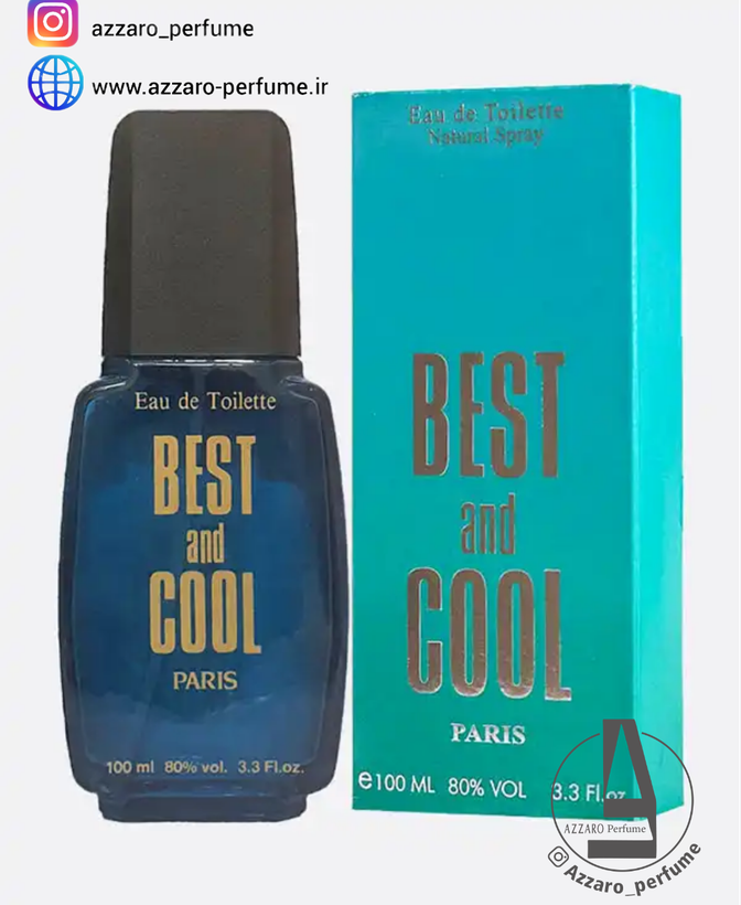 ادکلن مردانه بست اند کول Best and Cool حجم 100 میل -فروشگاه اینترنتی آرایشی و بهداشتی آزارو در شیراز