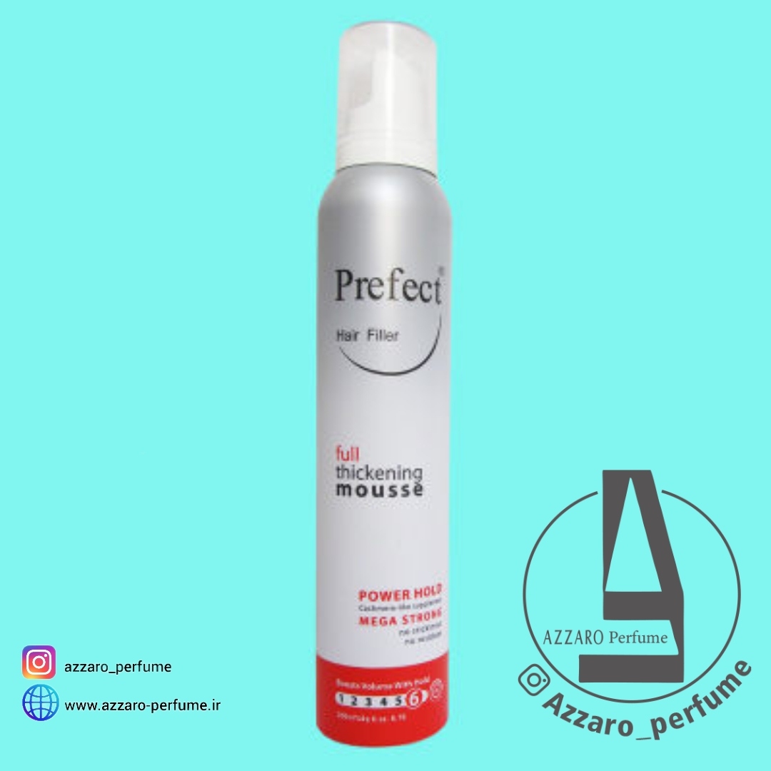 موس مو فوق قوی پرفکت هیر فیلر MEGA STRONG شماره 6 حجم 200 میل-فروشگاه اینترنتی آرایشی و بهداشتی آزارو در شیراز