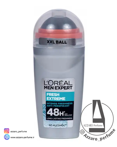 مام رول ضد تعریق مردانه لورآل Loreal مدل Fresh Extreme حجم 50 میل-فروشگاه اینترنتی آرایشی و بهداشتی آزارو در شیراز