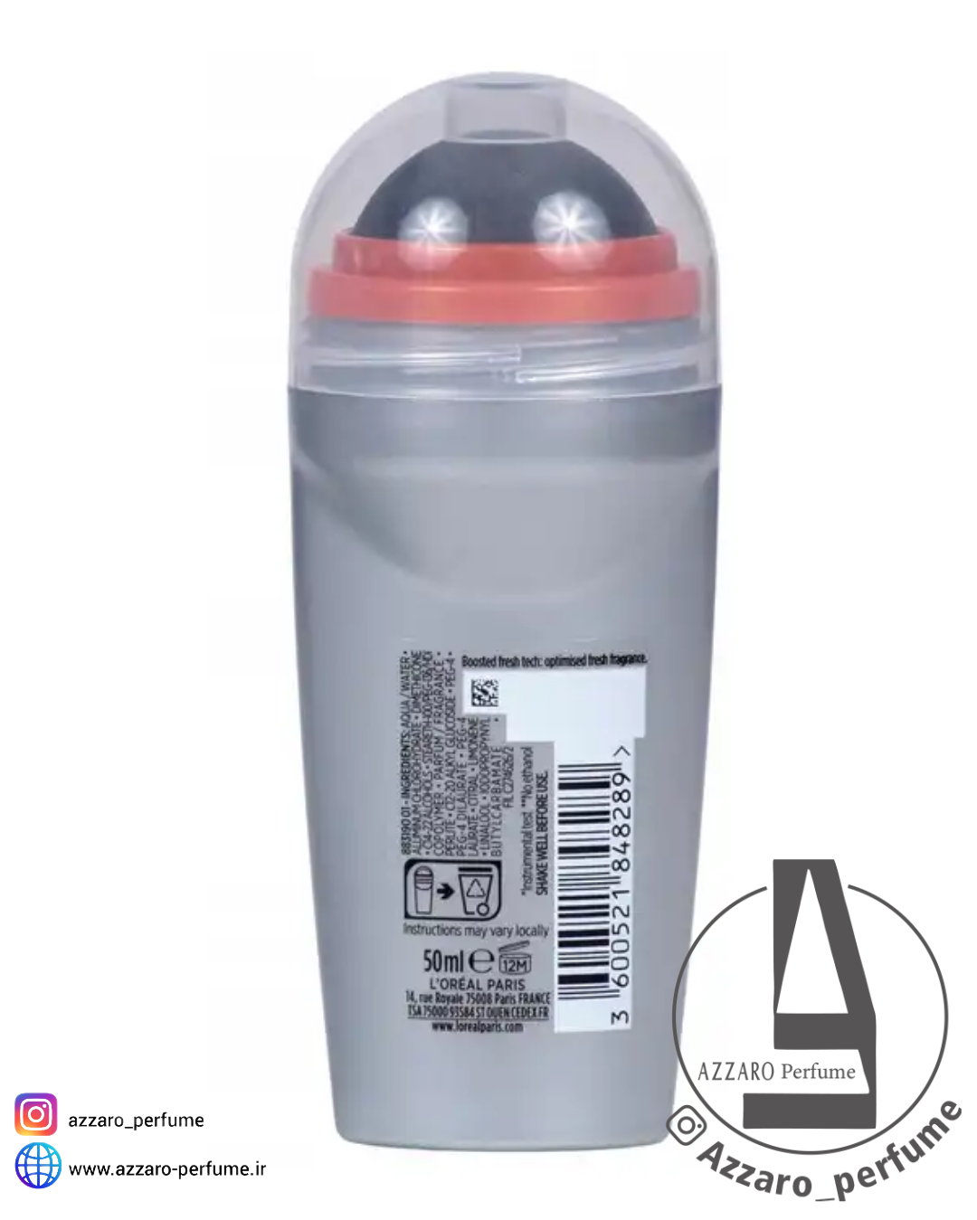 مام رول ضد تعریق مردانه لورآل Loreal مدل Fresh Extreme حجم 50 میل-فروشگاه اینترنتی آرایشی و بهداشتی آزارو در شیراز