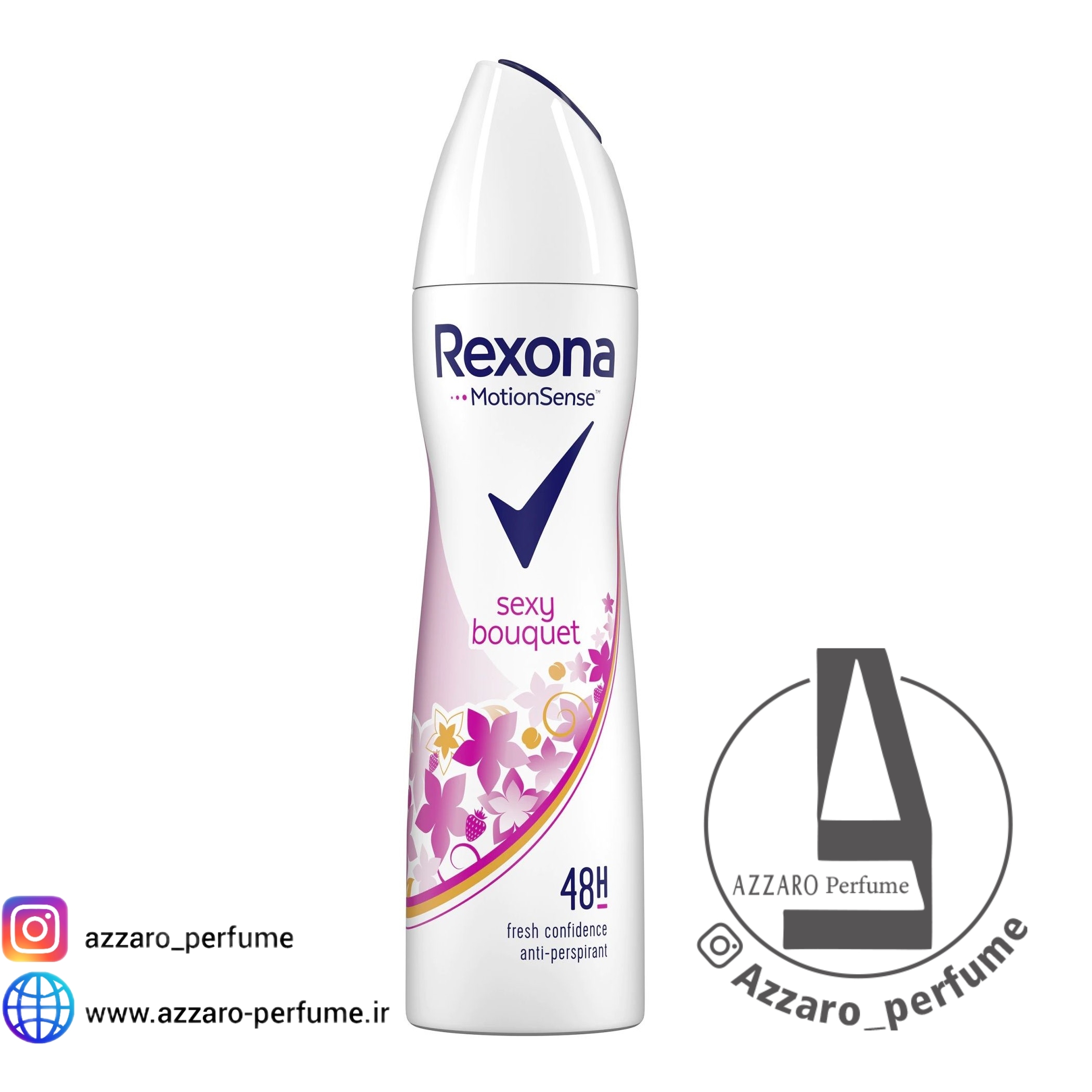 اسپری زنانه ضد تعریق رکسونا مدل Bouquet زنانه ۲۰۰ میل-فروشگاه اینترنتی آرایشی و بهداشتی آزارو در شیراز