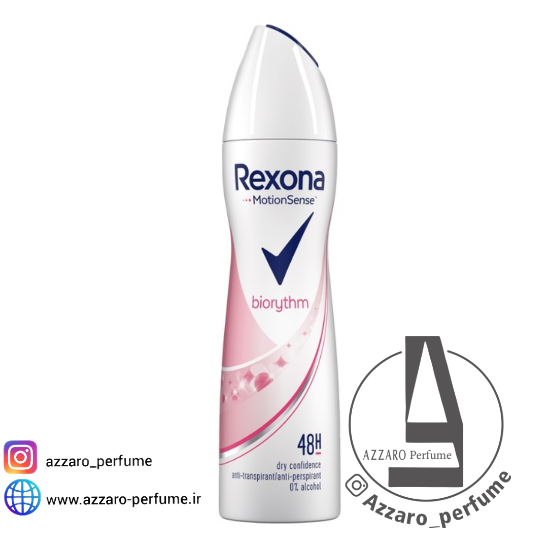 اسپری ضد تعریق رکسونا مدل Biorythm زنانه حجم ۲۰۰ میل-فروشگاه اینترنتی آرایشی و بهداشتی آزارو در شیراز