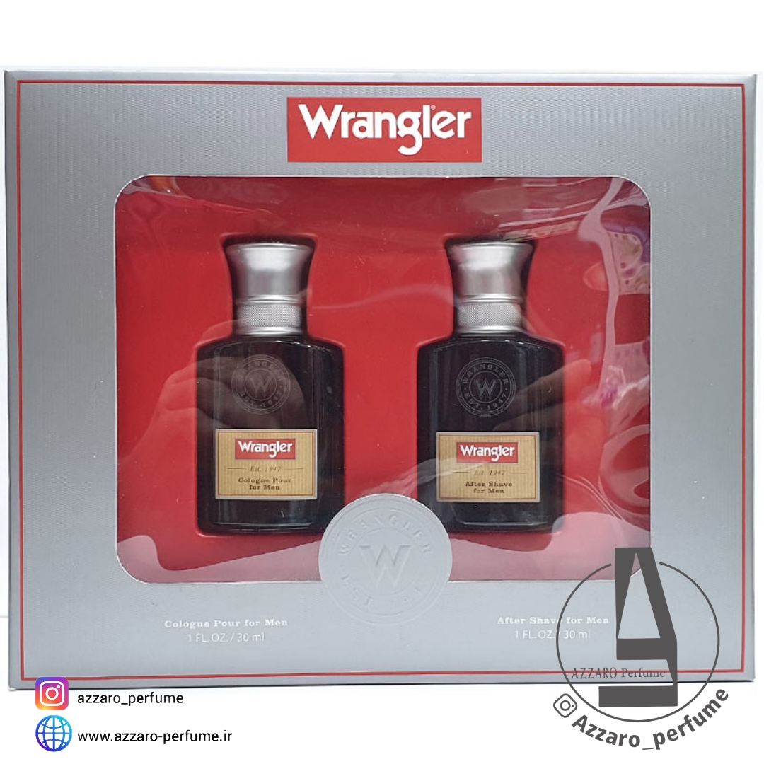 ست ادکلن و افترشیو رنگلر Wrangler For Men gift set-فروشگاه اینترنتی آرایشی و بهداشتی آزارو در شیراز