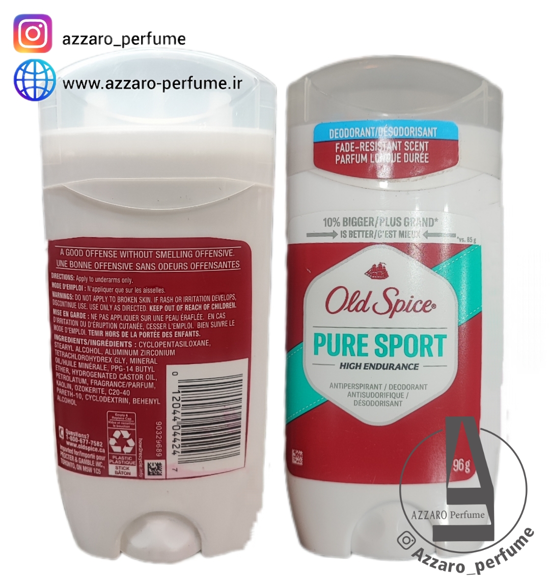 مام استیک الد اسپایس مدل پور اسپرت Pure Sport حجم 96 گرم-فروشگاه اینترنتی آرایشی و بهداشتی آزارو در شیراز