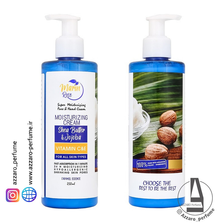 کرم دست و صورت جوجوبا و شی باتر مارین رز حجم 250 میل-فروشگاه اینترنتی آرایشی و بهداشتی آزارو در شیراز