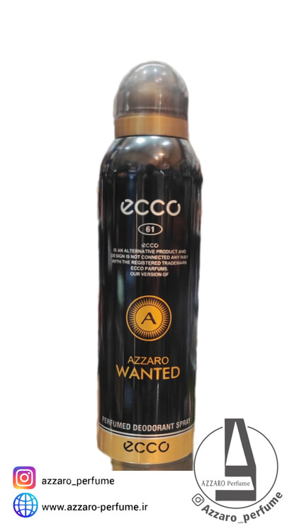 اسپری مردانه اکو ecco رایحه آزارو وانتد azzaro wanted حجم 200 میل_فروشگاه اینترنتی آرایشی بهداشتی آزارو در شیراز