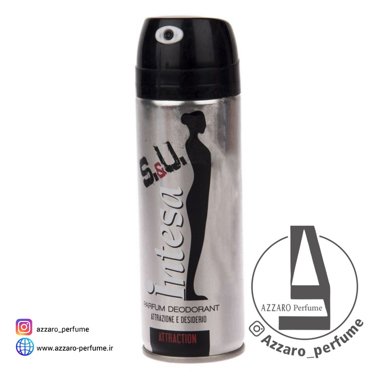 اسپری اینتسا مدل Attraction حجم 125 میلی لیتر_فروشگاه اینترنتی آرایشی بهداشتی آزارو در شیراز