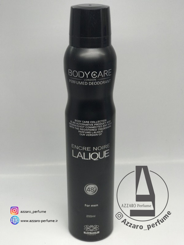 اسپری بادی کر مردانه لالیک انریک نویر حجم 200میل_فروشگاه اینترنتی آرایشی بهداشتی آزارو در شیراز