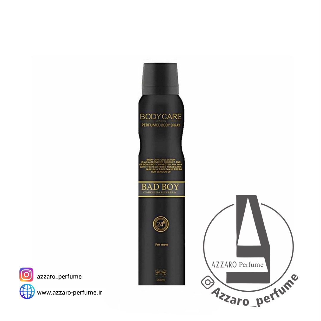 اسپری مردانه بادی کر مدل بد بوی Body Care حجم 200 میل_فروشگاه اینترنتی آرایشی بهداشتی آزارو در شیراز