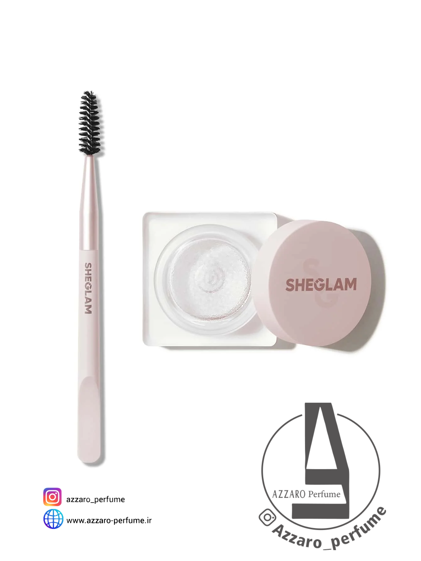 ژل ابرو کاسه ای SHEGLAM set me up hold شیگلم + اپلیکاتور دو طرفه حجم 5 گرم-فروشگاه اینترنتی آرایشی و بهداشتی آزارو در شیراز